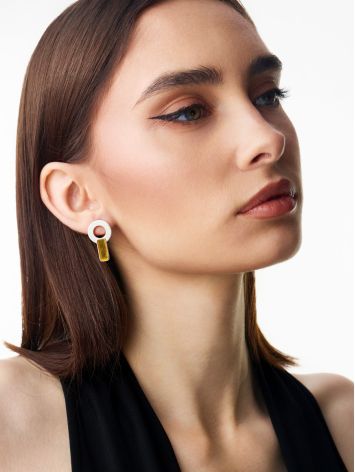 "London" stud earrings in trendy design, image , picture 4