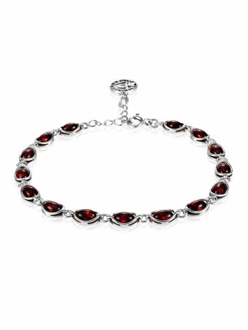 Delicate "Amigo" Bracelet with Cherry Amber, image 