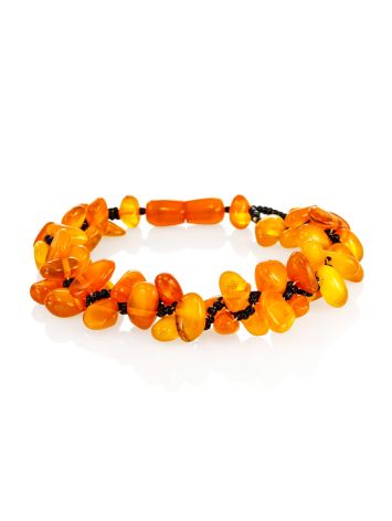 "Baltika" braided bracelet made of natural Baltic amber, image 