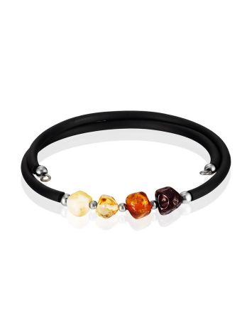 Bright "Oklahoma gradient" bracelet on silicone hoop, Length: 15, image 