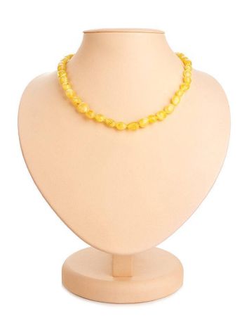Honey Amber Beaded Choker Necklace, image 