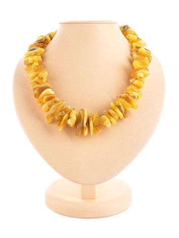 Honey Amber Beaded Necklace, image 