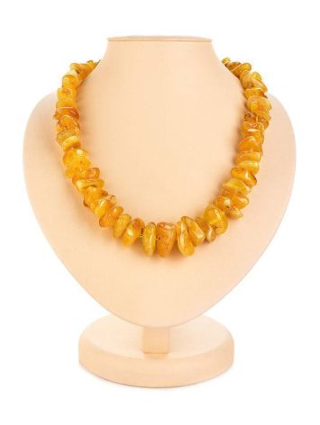 Honey Amber Beaded Necklace, image 