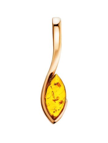 Chic Amber Pendant In Gold-Plated Silver The Adagio, image 