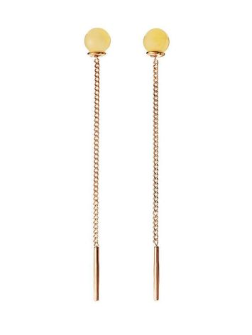 Amber Earrings In Gold-Plated Silver The Jupiter, image 