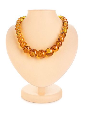 Classic Amber Ball Beaded Necklace, image 