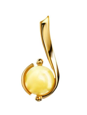 Amber Pendant In Gold-Plated Silver The Sphere, image 