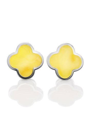 Alhambra Amber Earrings In Sterling Silver The Monaco, image 