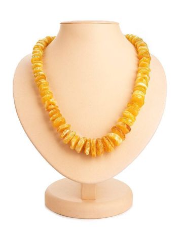 Honey Amber Beaded Necklace, image 