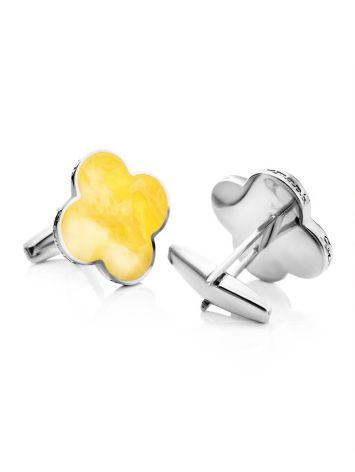 Alhambra Amber Cufflinks In Sterling Silver The Monaco, image 