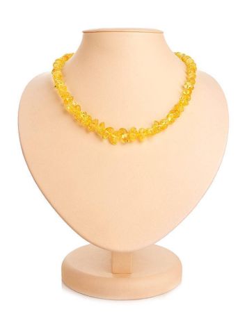Lemon Amber Beaded Necklace, image 