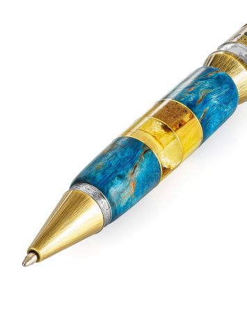 Designer Wenge Wood Ball Pen With Natural Amber, image , picture 3