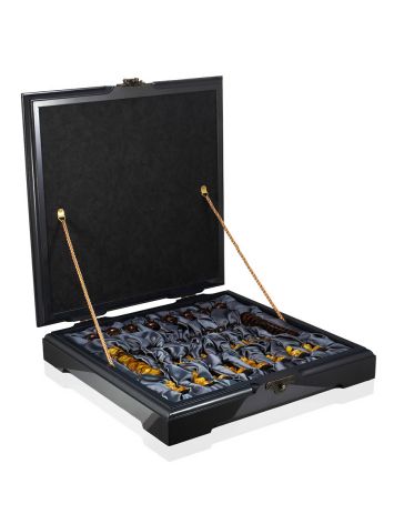 Luxury Natural Amber and Wooden Chess Set, image , picture 5