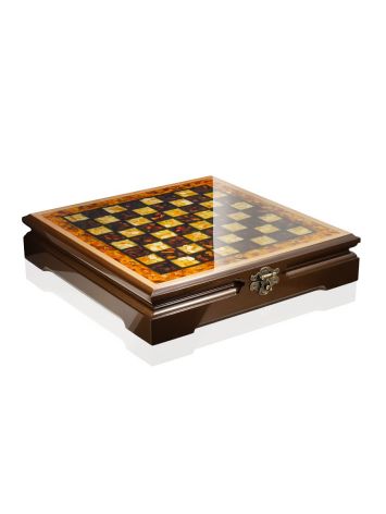 Chess board box with a complete set of pieces and checkers, image , picture 3