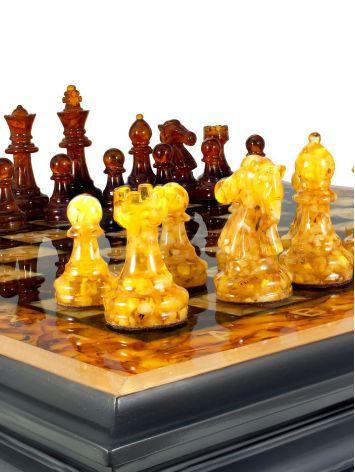 Luxury Natural Amber and Wooden Chess Set, image , picture 3