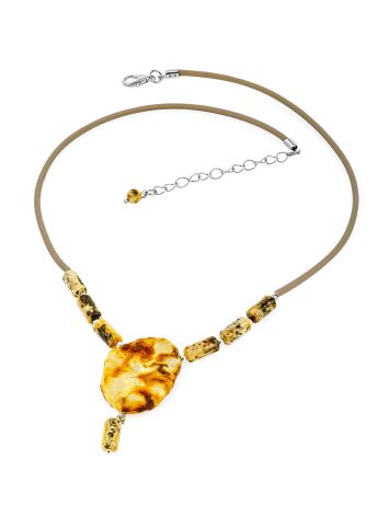 Boho Chic Amber Necklace, image , picture 3