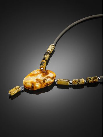 Boho Chic Amber Necklace, image , picture 2