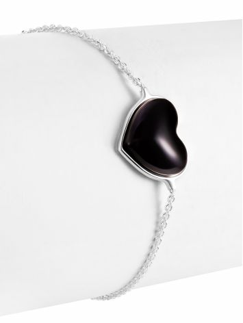 Chain Bracelet With Amber Heart, image , picture 3