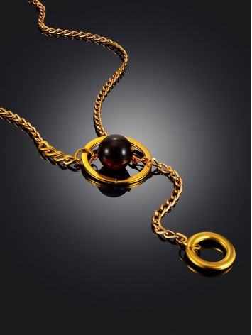 Amber sphere chain necklace — a versatile multi-way accessory, image , picture 2