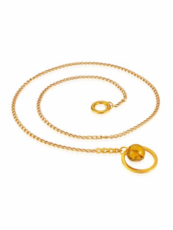 Convertible chain necklace with an amber orb — your versatile all-in-one accessory, image , picture 3