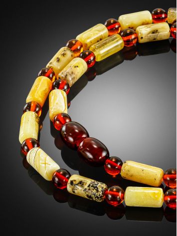 Mix Color Amber Beaded Necklace, image , picture 2