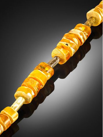 Natural amber 'Disc' choker on a minimalist cord, image , picture 2