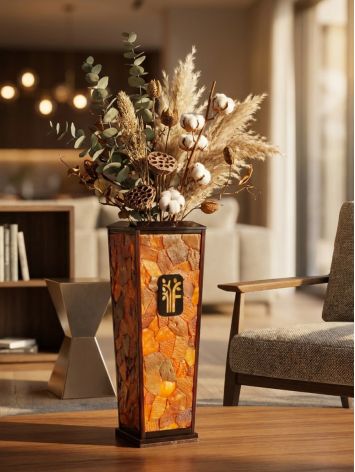 Exquisite interior vase crafted from natural amber, image , picture 2