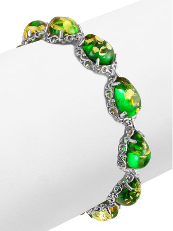 Bright Green Amber Bracelet, image , picture 3