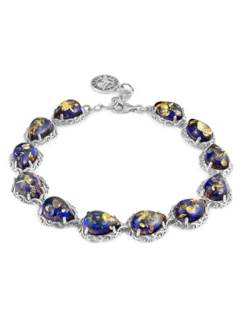 Blue Amber Bracelet, image 
