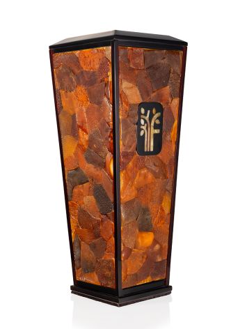 Exquisite interior vase crafted from natural amber, image 