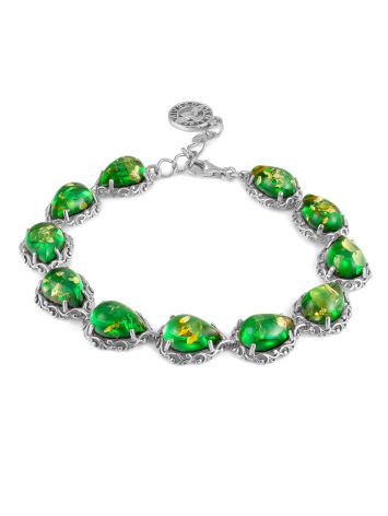 Bright Green Amber Bracelet, image 