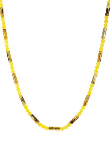 Bright Amber Beaded Necklace, image 
