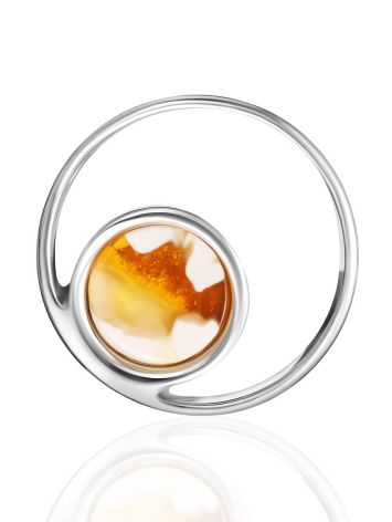 Geometric silhouette pendant with unique amber by Palazzo, image 