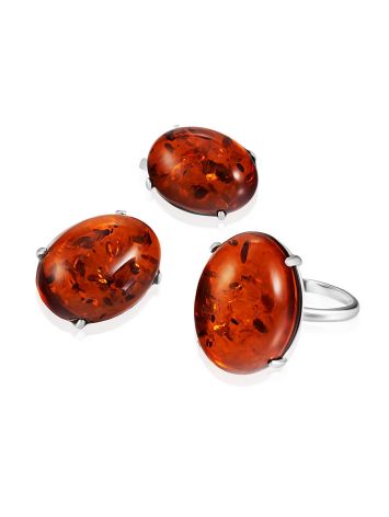 Beautiful earrings with sparkling cognac amber “Goji”, image , picture 3