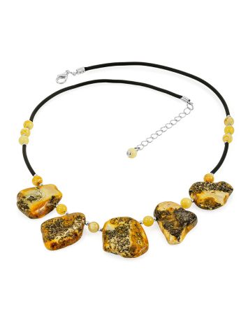 Bold Natural Amber Necklace, image , picture 3