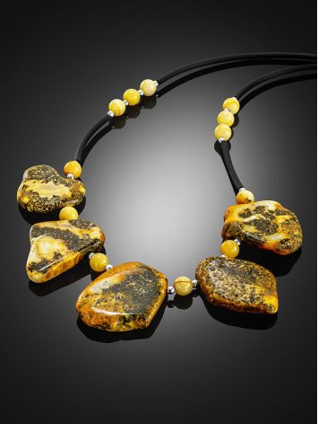 Bold Natural Amber Necklace, image , picture 2