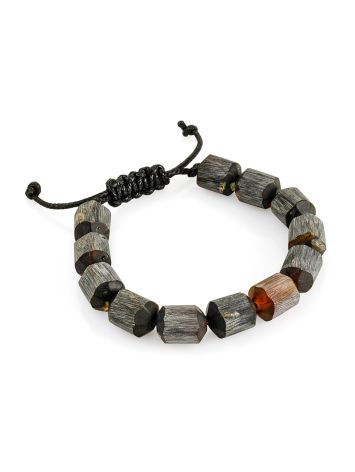 Braided Cord Bracelet with Natural Amber, Length: 19,5, image , picture 4