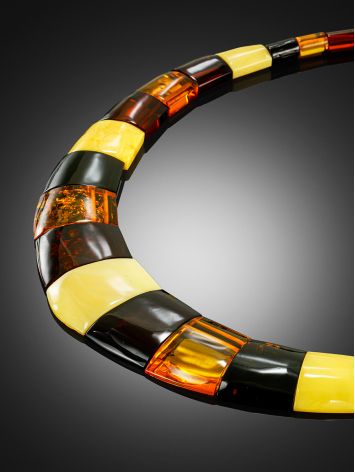 Natural Amber Flat Necklace "Egypt", Length: 41, image , picture 2