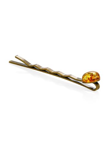 Natural amber hair clip (bobby pin style), image , picture 3
