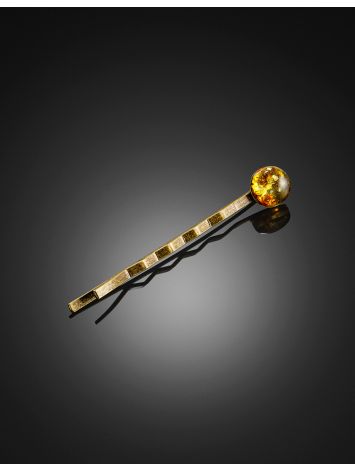 Natural amber hair clip (bobby pin style), image , picture 2