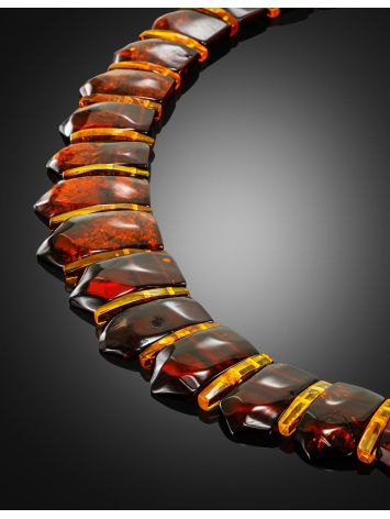 A deep cherry-colored amber flat necklace "Cleopatra", Length: 46.5, image , picture 2