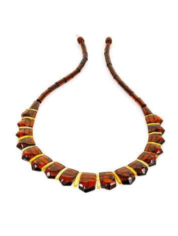 Beautiful flat natural amber necklace "Cleopatra", Length: 48.5, image , picture 3