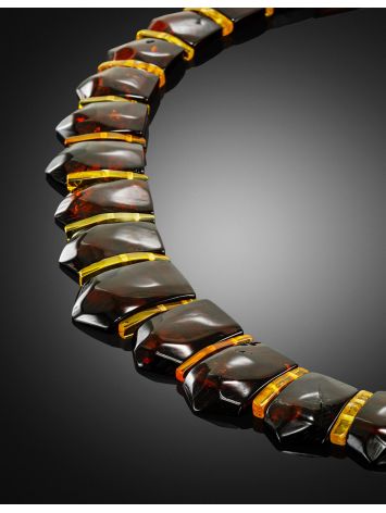 Beautiful flat natural amber necklace "Cleopatra", Length: 48.5, image , picture 2
