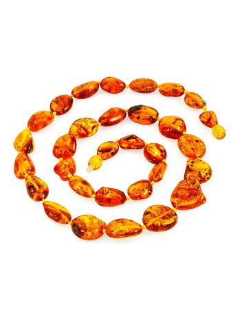 Stylish necklace made of natural Baltic amber, Length: 57.5, image , picture 3
