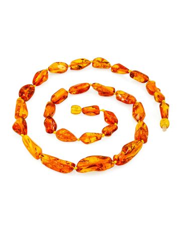 Stylish Baltic Cognac Amber Necklace, Length: 57, image , picture 3