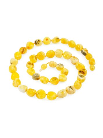 Vibrant "Olive" Honey Amber Beads, Length: 54, image , picture 3