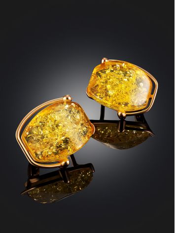 Bright “Fiji” earrings with cherry amber, image , picture 2