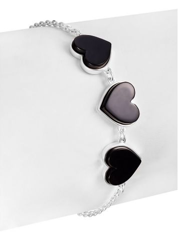 Romantic bracelet with natural amber “Heart”, image , picture 3