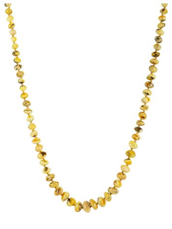 Natural Baltic Amber "Pebble Variegated" Beads, Length: 55, image 
