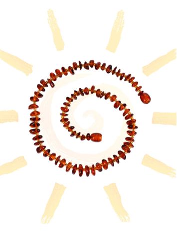 Amber Beaded Necklace For Kids, image 